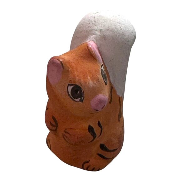 Native American Signed Figure Squirrel Figure Pottery Acoma Indian Pottery 2" - Picture 2 of 6